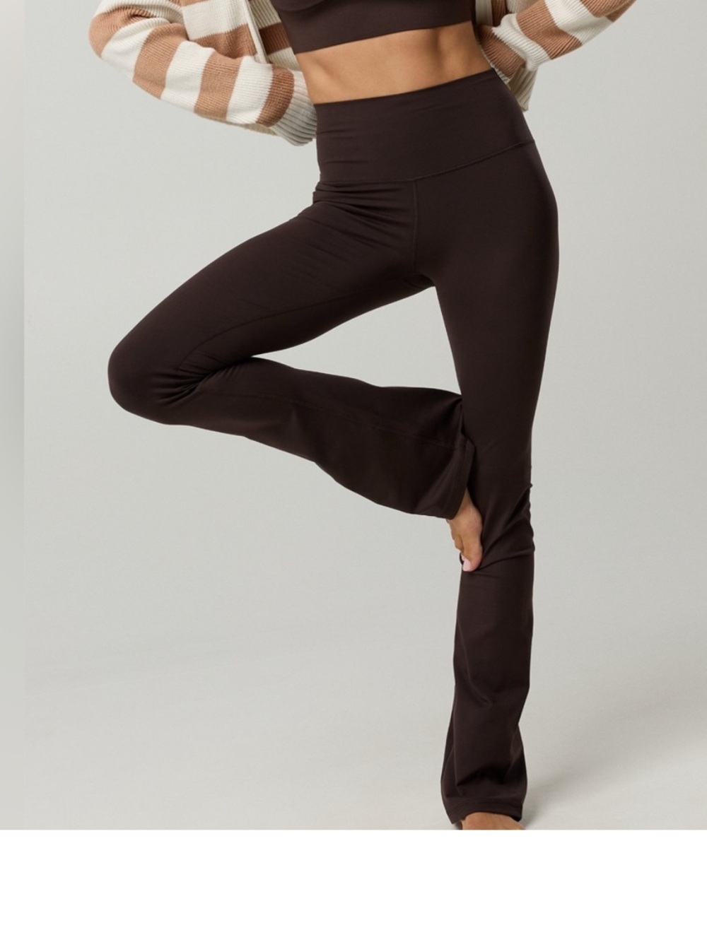 OFFLINE By Aerie The Hugger High Waisted Bootcut Legging in Deep Earth XXL Brown